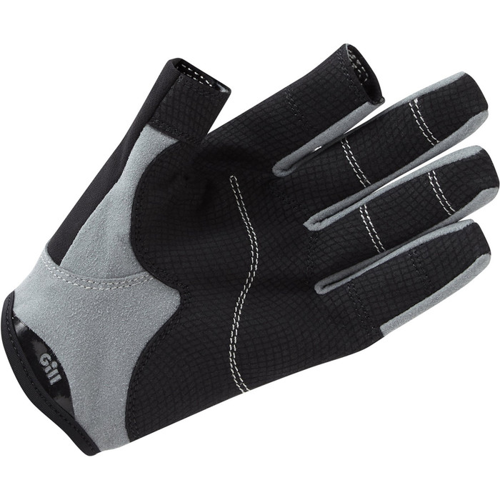 2024 Gill Junior Long Finger Deckhand Gloves 7053J - Black